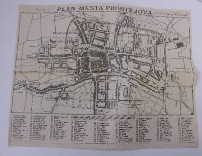 Plán města Prostějova 1 : 5 000 (J.F. Buček Prostějov nedatováno)