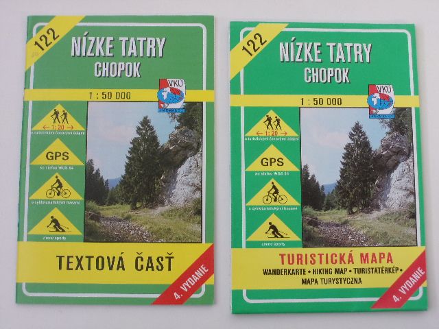 VKÚ 122 - Turistická mapa + textová časť 1 : 50 000 - Nízké Tatry - Chopok (2000)