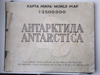 Karta Mira / World Map 1 : 2 500 000 - Antarktida / Antarctica - The Map Set (1975) rusky + anglicky