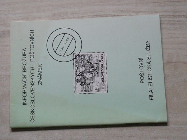 Informační brožura československáých poštovních známek 1985 - 1987
