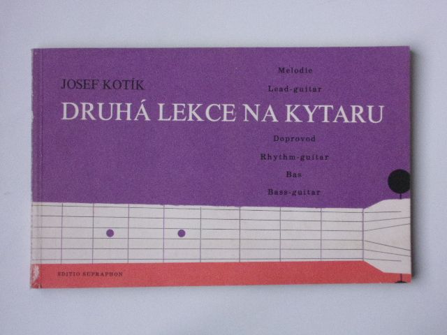 Kotík - Druhá lekce na kytaru - Melodie - Doprovod - Bas (1981) noty