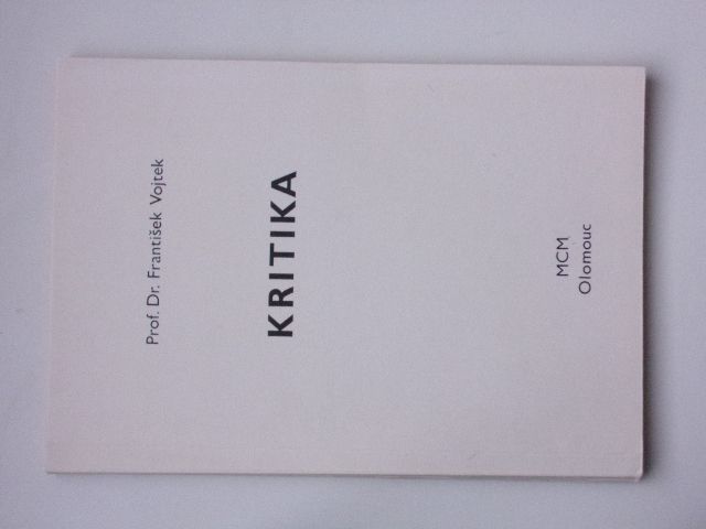 Vojtek - Kritika (nedatováno) filosofie, teologie - skripta