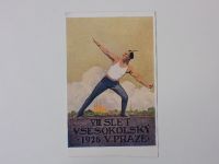 Pohlednice - VIII. slet všesokolský v Praze 1926 (dle orig. akad. malíře Šimůnka)