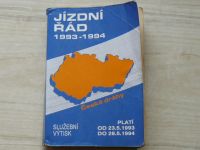 České dráhy - Jízdní řád 1993-1994 - Služební výtisk 