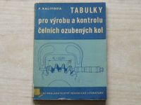 Kalivoda - Tabulky pro výrobu a kontrolu čelních ozubených kol (1963)