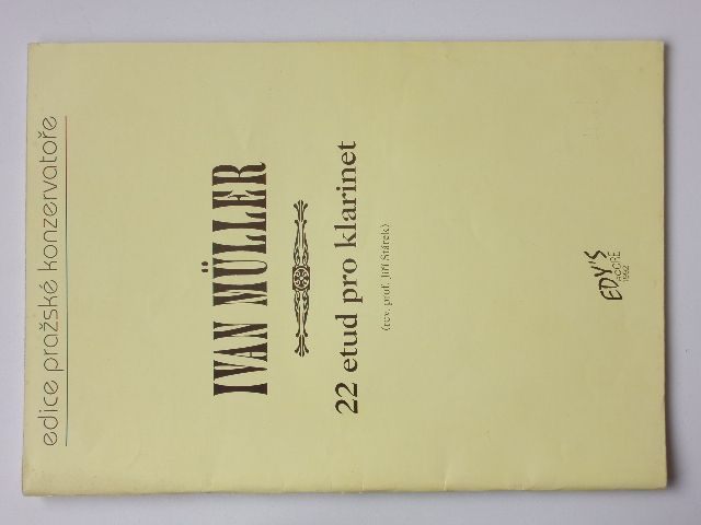Ivan Müller - 22 etud pro klarinet (1992) edice pražské konzervatoře - noty