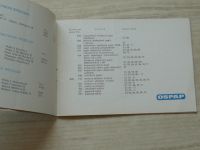 OSPAP - Seznam obchodního zboží