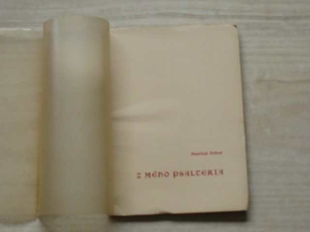 František Dohnal - Z mého psalteria - Básně (Olomouc 1939) podpis autora