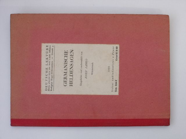 Janko ed. - Germanische Heldensagen + Wörterbuch (1935) Sbírka německé četby pro školy ... německy