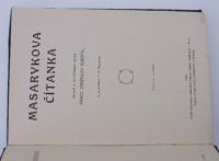 Masarykova čítanka I. + II. (1923) sestavil a vysvětlivkami opatřil Karel Jaroslav Obrátil