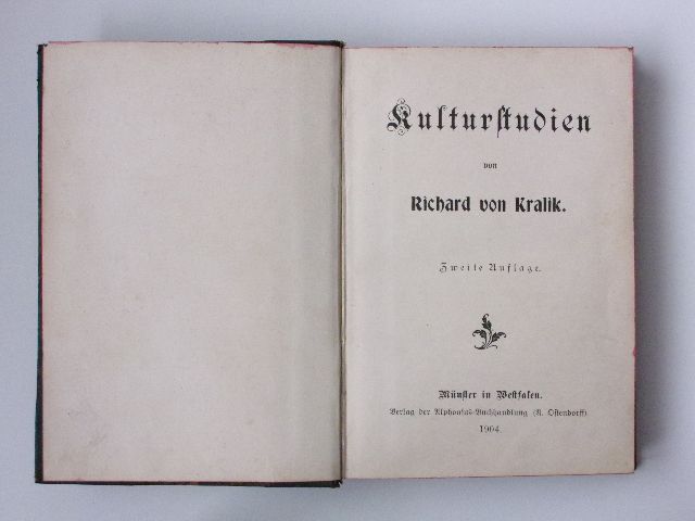 Richard von Kralik - Kulturstudien (1904) Studie o kultuře - německy