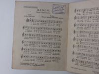 Matějovský, Engel-Berger - Manon - Píseň a Valse boston (1922) noty