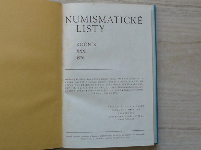 Numismatické listy ročník XXXI - 1976