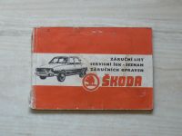 Návod k obsluze a údržbě - Škoda 105-120 GLS, vydání X. 1980 + Záruční list, Servisní šek...
