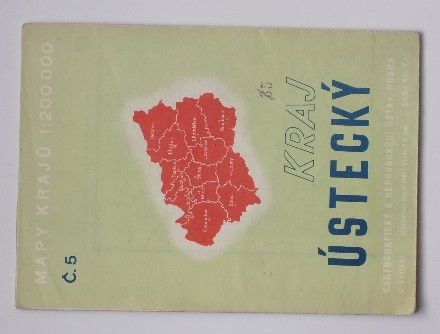 Mapy krajů č. 5 - 1 : 200 000 - Kraj Ústecký (1954) Jen pro služební potřebu!