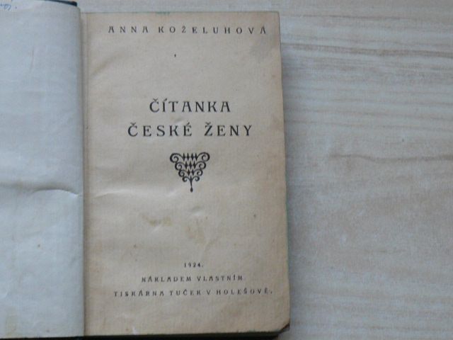 Koželuhová - Čítanka české ženy (1924)