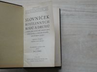 Jan J. Těšitel - Slovníček rostlinných rodů a druhů (1927)