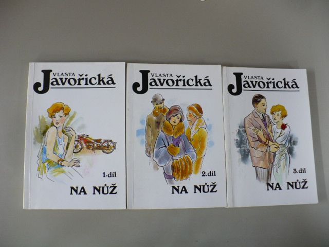 Vlasta Javořická - Na nůž 1. - 3. (1993) 3 knihy