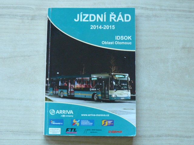 Jízdní řád 2014-2015 IDSOK Oblast Olomouc - autobusy, tramvaje