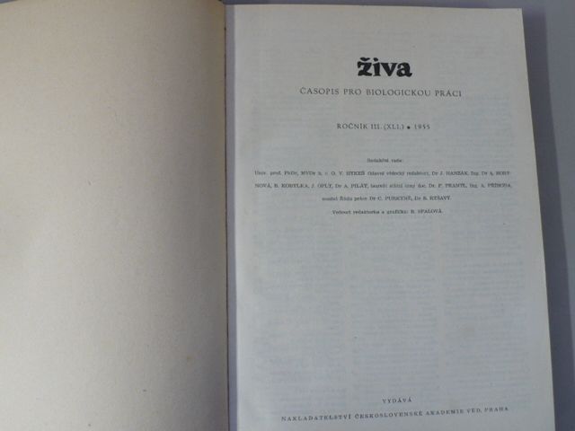 Živa 1-6 (1955) ročník III.