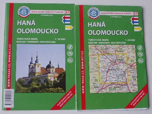 Edice klubu českých turistů 57. - 1 : 50 000 - Haná - Olomoucko (2014) mapa + informace