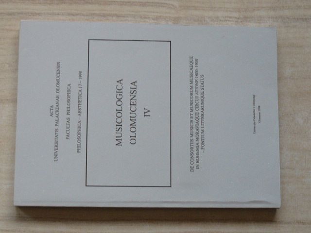 Musicologica olomucensia IV (1998)