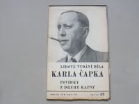 Lidové vydání díla Karla Čapka - Povídky z druhé kapsy (1939) sešity 48-53