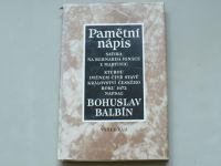 Bohuslav Balbín - Pamětní nápis - satira na Bernarda Ignáce z Martinic (1988)