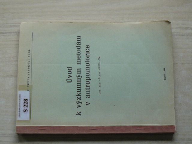 Mencl - Úvod k výzkumným metodám v antropomotorice (1984)
