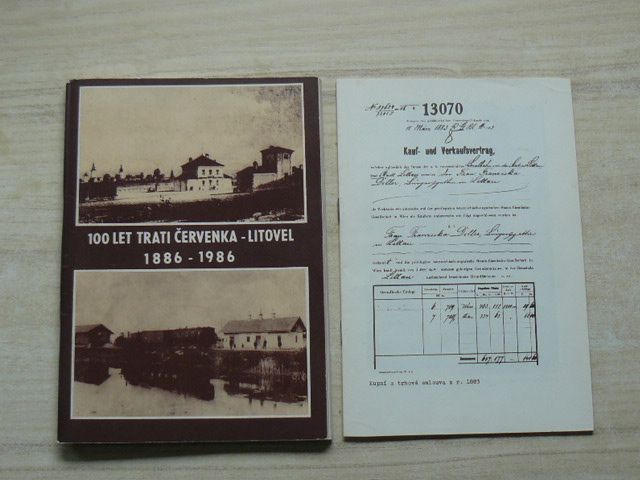 100 let trati Červenka - Litovel 1886 - 1986 - Z historie a současnosti železniční dopravy na Litovelsku