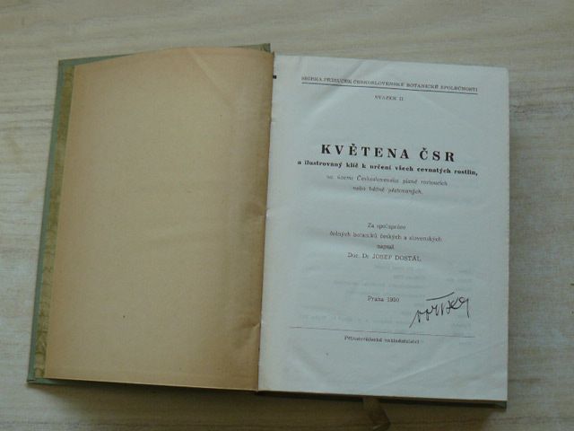 Květena ČSR a ilustrovaný klíč k určení všech cévnatých rostlin, na území Československa planě rostoucích nebo běžně pěstovaných (1950)