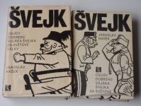 Jaroslav Hašek - Osudy dobrého vojáka Švejka za světové války 1 - 4 (1980) 2 knihy