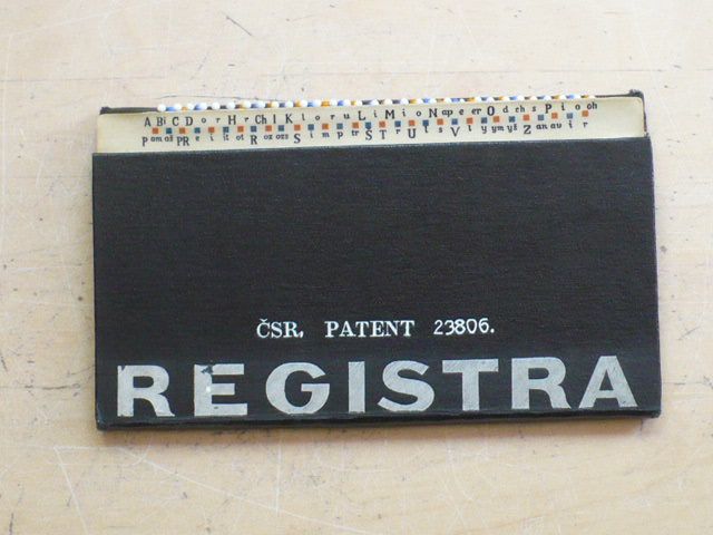 Čsr. patent 23806. Registra