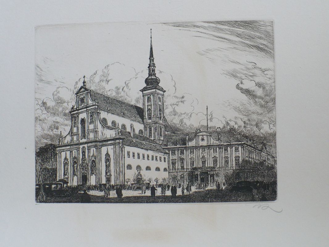 Karel Vik - Kostel svatého Tomáše s býv. místodržitelstvím (1928) Brno