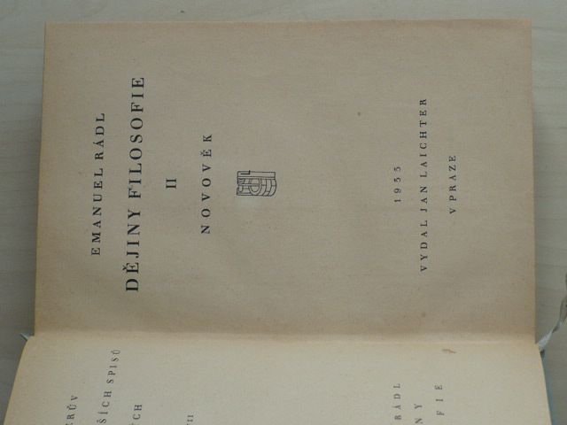 Rádl - Dějiny filosofie II. - Novověk (1933)