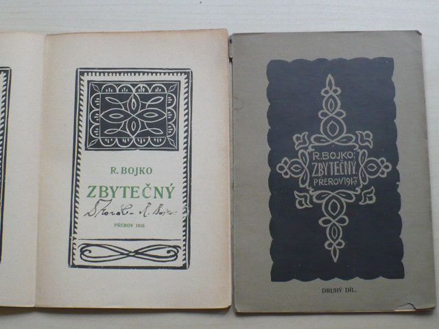 Bojko - Zbytečný I. a II. díl (1916, 1917) podpis autora