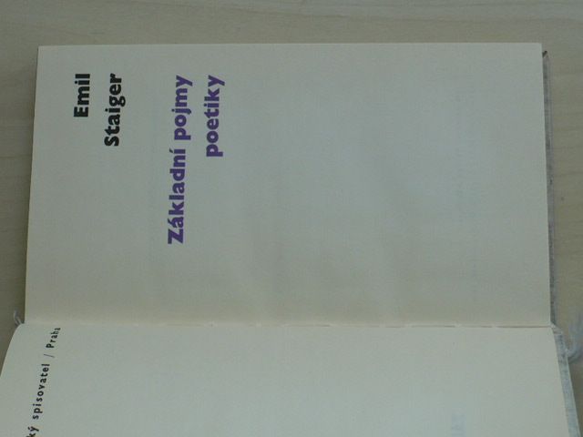 Staiger- Základní pojmy poetiky (1969)