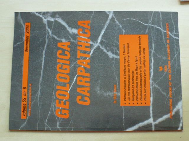 Geologica Carpathica - International Geological Journal, no.6, volume 55 (2004) anglicky