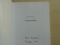Marie Mazalová - Vzpomínání (1999) podpis autorky