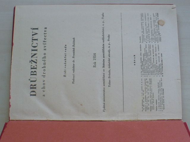 Drůbežnictví a chov drobného zvířectva 1-12 (1954) ročník II.