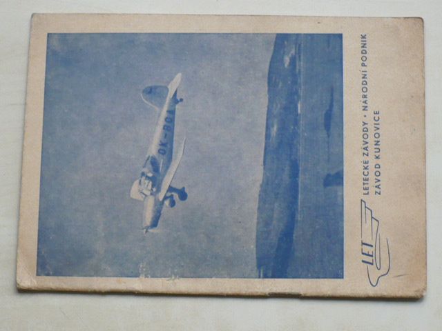 Prozatímní předpisy o obsluze letadla Z-22 - Zlín 22 (1949) Letecké závody n.p.Kunovice
