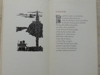 Zlomek z Dalimilovy Kroniky české - Dívčí válka (1977) kaligrafoval a vyzdobil O. Menhart