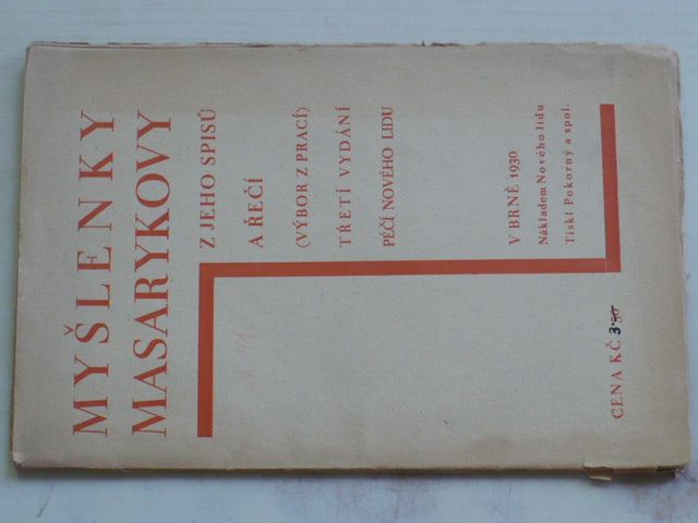 Myšlenky Masarykovy z jeho spisů a řečí (1930)