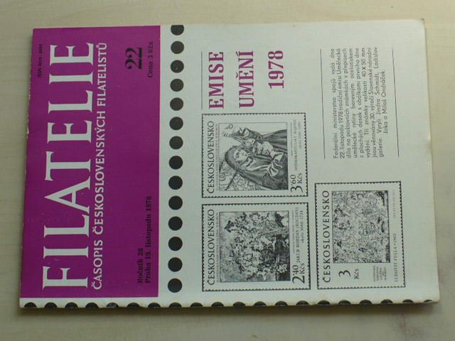 Filatelie 22 (1978) ročník XXVIII.