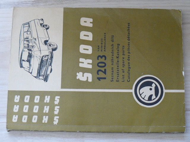 Škoda 1203 - Seznam náhradních dílů (1969-1970)