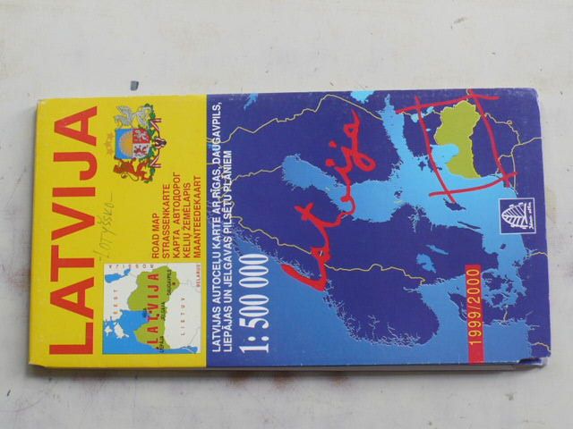 Automapa 1 : 500 000 Latvija (Lotyšsko) (1999)