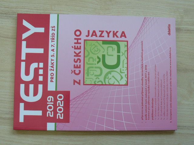 Testy z českého jazyka pro žáky 5. a 7. tříd ZŠ 2019/2020 (2020)