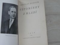Jaroslav Durych - Vzpomínky z mládí (Kuncíř Praha 1928)