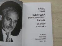 Pavel Grym - Uvěřitelná dobrodružství pana G. (1992) výtisk 782/888