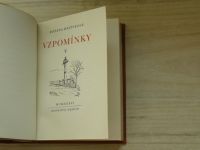 Božena Mrštíková - Vzpomínky I. II. III.-IV. V. VI. (1933-8) 123/300, věnování a podpis autorky